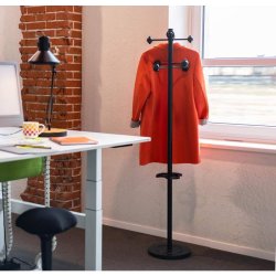 Unilux Accueil Stumtjener Sort - Stl - 8 kroge og paraplyholder