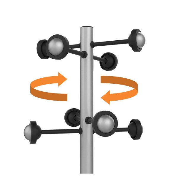 Unilux Accueil Stumtjener Slv - Stl - 8 kroge og paraplyholder