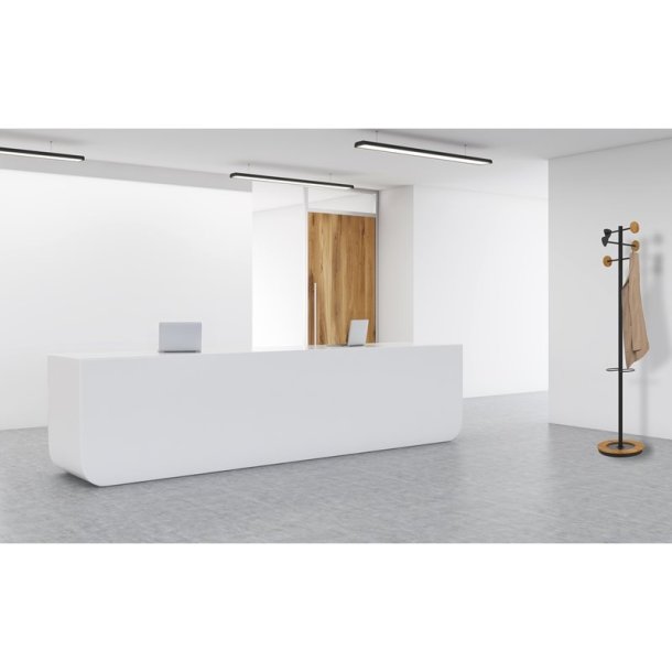 Unilux Bamboo Stumtjener Sort - stl - 6 kroge - paraplyholder