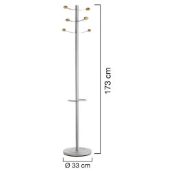 Unilux Bouquet Stumtjener Gr - stl - 6 kroge - paraplyholder