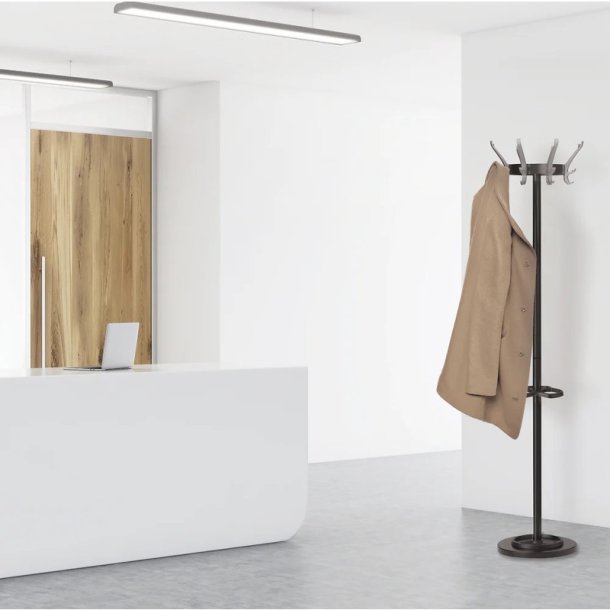 Unilux Cypres Stumtjener Sort - Alu - 8 kroge - paraplyholder