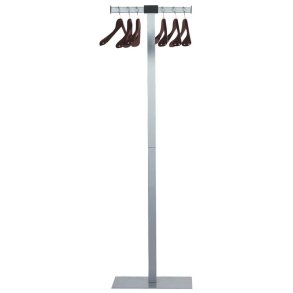 Unilux Spirit garderobestativ - Stumtjener i Gr Stl - Inkl. 6 mahogni bjler