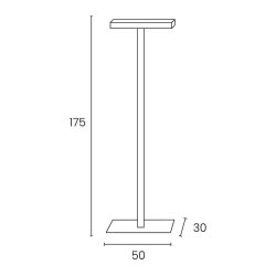 Unilux Spirit garderobestativ - Stumtjener i Gr Stl - Inkl. 6 mahogni bjler