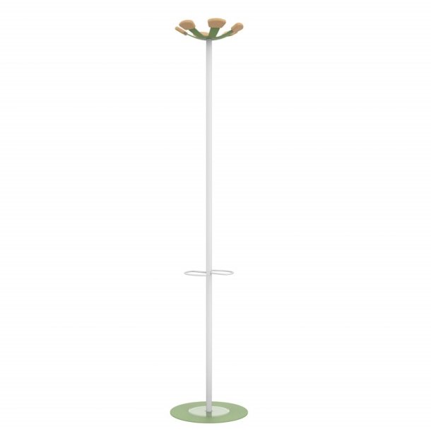 Unilux Aurora Stumtjener Grn - stl - 6 kroge - paraplyholder