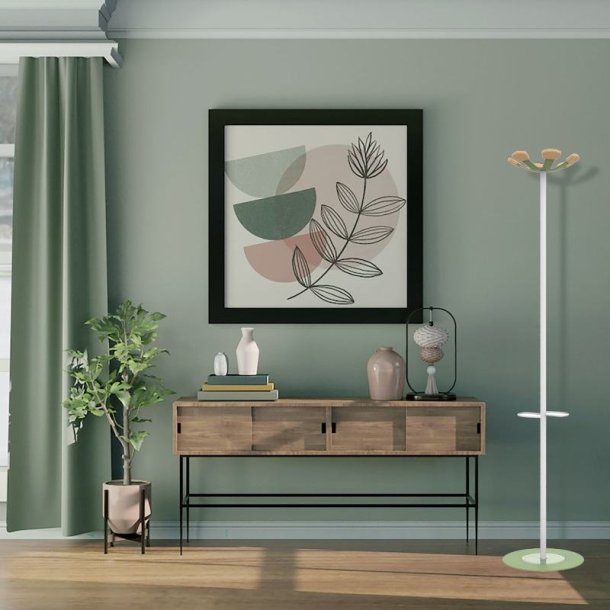 Unilux Aurora Stumtjener Grn - stl - 6 kroge - paraplyholder