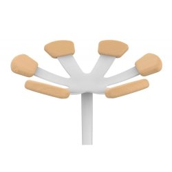 Unilux Aurora Stumtjener Hvid - stl - 6 kroge - paraplyholder