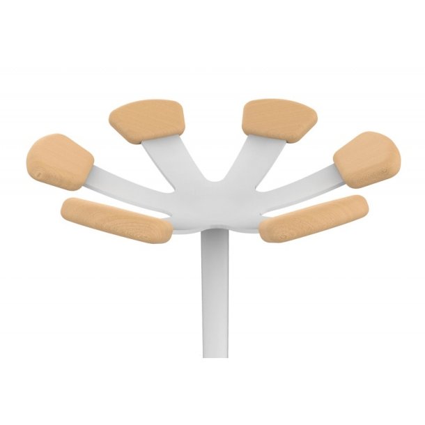 Unilux Aurora Stumtjener Hvid - stl - 6 kroge - paraplyholder