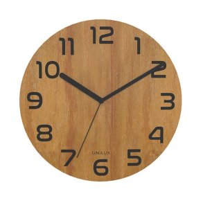 Unilux Palma Bambus Clock 30cm - Analog vgur i bambus