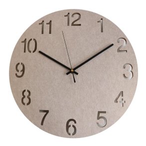 Unilux Hello Clock 40cm vgur - Genanvendt Analog vgur i Beige