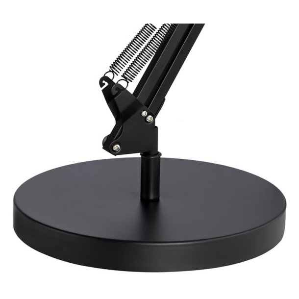 Unilux arkitektlampe Success - Sort 66cm kontorlampe - Drejelig dobbeltleddet arm