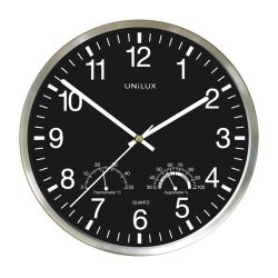Unilux Wetty Clock 30cm vgur - Analog vgur i sort