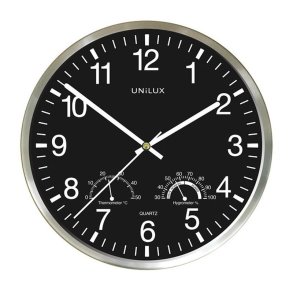Unilux Wetty Clock 30cm vgur - Analog vgur i sort