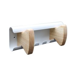 Unilux Aurora knager�kke - hvid st�l med 2 + 2 kroge - B�reevne op til 10 kg