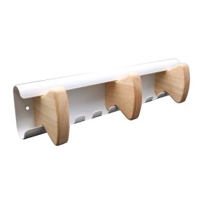 Unilux Aurora knagerkke - hvid stl med 3 + 4 kroge - Breevne op til 15 kg