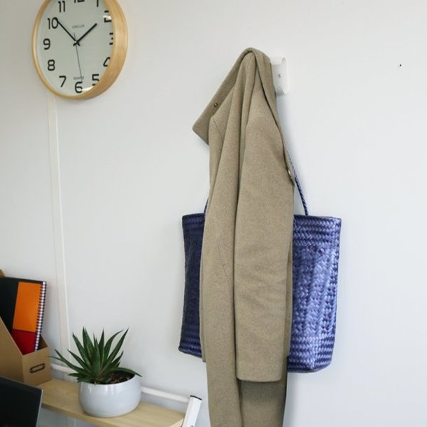 Unilux Aurora knager�kke - hvid st�l med 1 + 2 kroge - B�reevne op til 5 kg