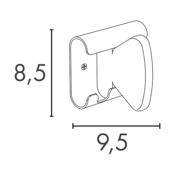 Unilux Aurora knager�kke - hvid st�l med 1 + 2 kroge - B�reevne op til 5 kg