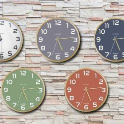 Unilux Baltic Silent Clock 31,5cm - Analog vgur i grn - trramme