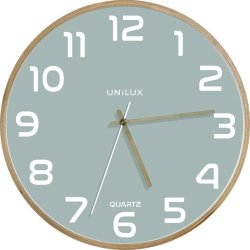 Unilux Baltic Silent Clock 31,5cm - Analog vgur i grn - trramme