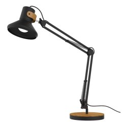 Unilux arkitektlampe Baya - Sort LED kontorlampe - dobbelte leddelte drejearm