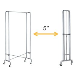 Unilux Foldy garderobestativ - Tjstativ i Gr Stl - Sammenklappeligt