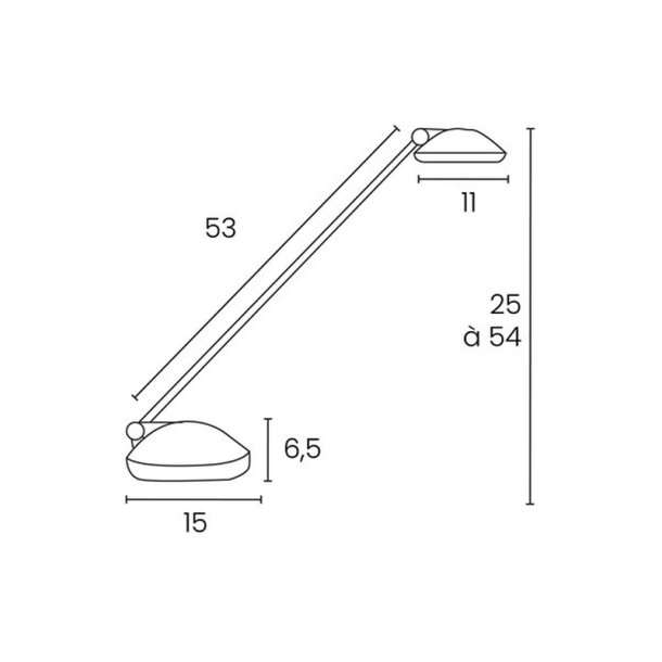 Unilux Skrivebordslampe Joker - Bl LED kontorlampe