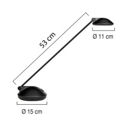 Unilux Skrivebordslampe Joker - Sort LED kontorlampe