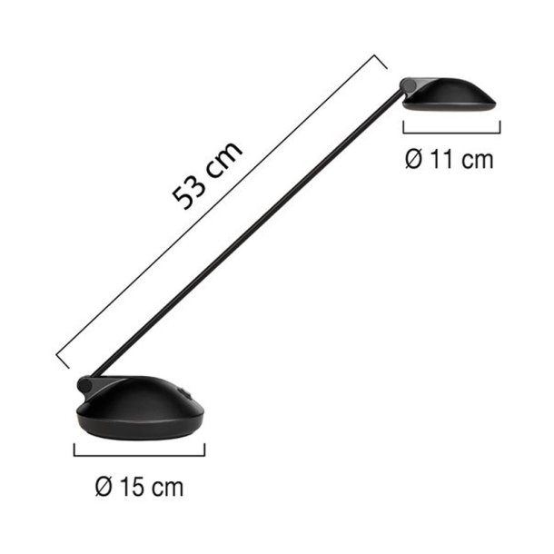 Unilux Skrivebordslampe Joker - Sort LED kontorlampe