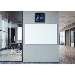 Unilux Flo LED Clock 28cm - Digitalt vgur/Bordur i sort