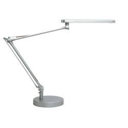 Unilux arkitektlampe Mambo 2.0 - gr LED kontorlampe - Drejelig dobbeltleddet arm