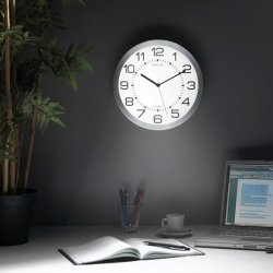 Unilux Moon Clock 30,5cm vgur - Analog vgur i Slv