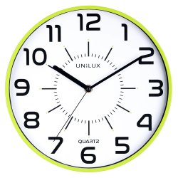 Unilux Pop Silent Clock 30,5cm - Analog vgur med grn ramme