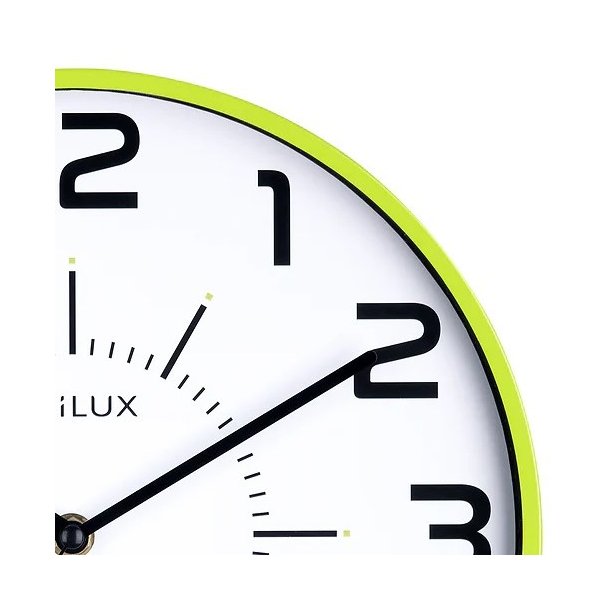 Unilux Pop Silent Clock 30,5cm - Analog vgur med grn ramme