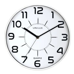 Unilux Pop Silent Clock 30,5cm - Analog vgur med hvid ramme