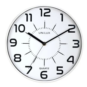 Unilux Pop Silent Clock 30,5cm - Analog vgur med hvid ramme