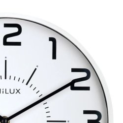 Unilux Pop Silent Clock 30,5cm - Analog vgur med hvid ramme