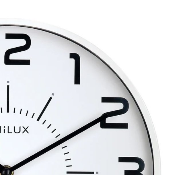 Unilux Pop Silent Clock 30,5cm - Analog vgur med hvid ramme