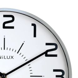 Unilux Pop Silent Clock 30,5cm - Analog vgur med slv ramme