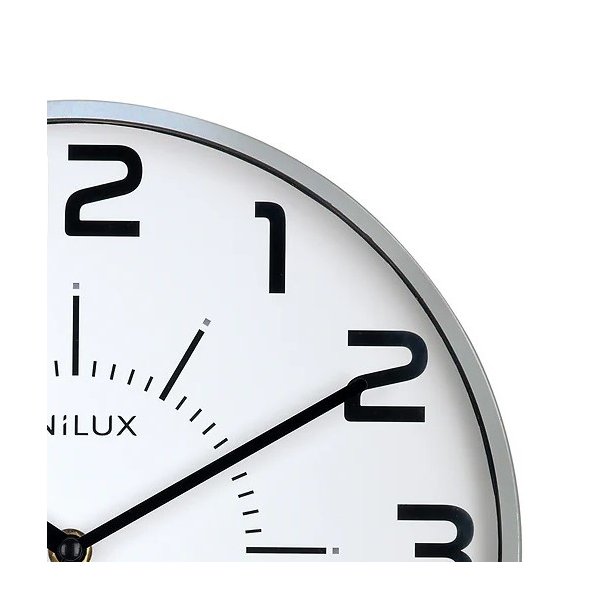 Unilux Pop Silent Clock 30,5cm - Analog vgur med slv ramme