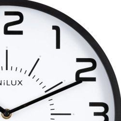Unilux Pop Silent Clock 30,5cm - Analog vgur med sort ramme