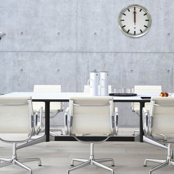 Unilux Station Clock 35,5cm vgur - Analog vgur i slv