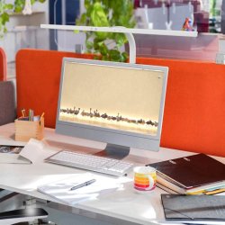 Unilux Skrivebordslampe Strata - Hvid dmpbar LED kontorlampe