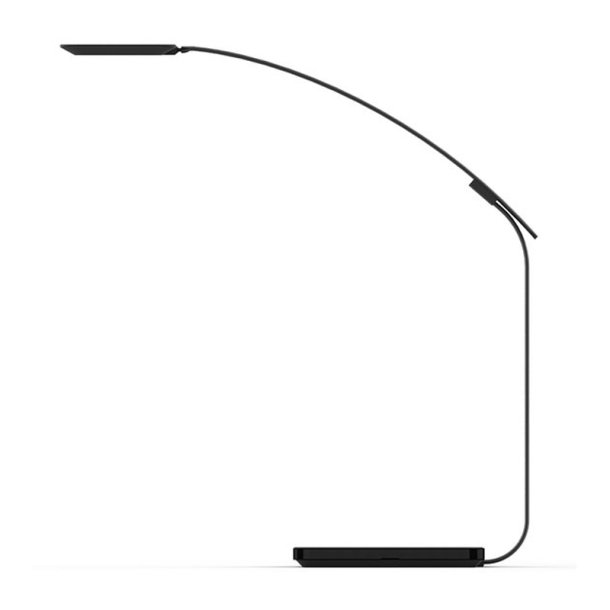 Unilux bordlampe Timelight - Sort LED kontorlampe - Bluetooth, USB og QI charging