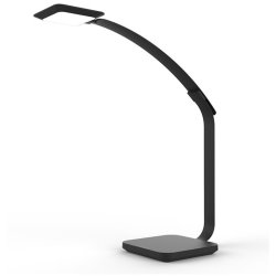 Unilux bordlampe Timelight - Sort LED kontorlampe - Bluetooth, USB og QI charging