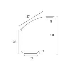 Unilux bordlampe Timelight - Sort LED kontorlampe - Bluetooth, USB og QI charging