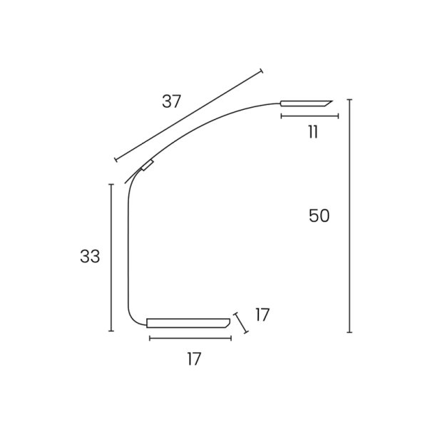 Unilux bordlampe Timelight - Sort LED kontorlampe - Bluetooth, USB og QI charging