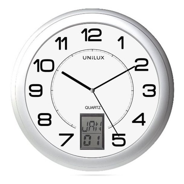 Unilux Instinct Clock<br>Analog slv vgur<br>Diameter 31 cm