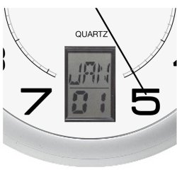 Unilux Instinct Clock 31cm vgur - Analog vgur i slv