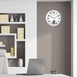 Unilux Instinct Clock 31cm vgur - Analog vgur i slv