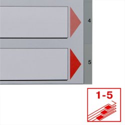 Esselte A4 Register - Kraftig pp - 1-5 - gr