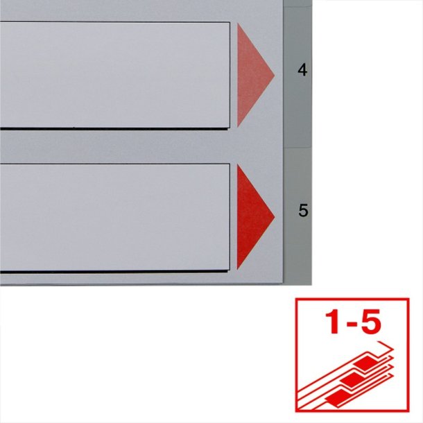 Esselte A4 Register - Kraftig pp - 1-5 - gr